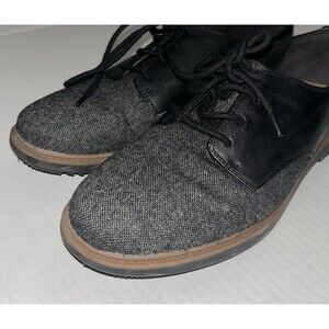 Clark’s Collection Women's 8.5 Raisie bloom leather/tweed gray Oxfords shoes